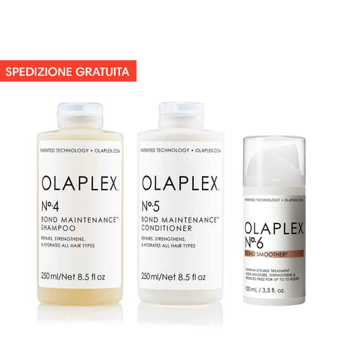 OLAPLEX BOND MAINTENANCE N.4 SHAMPOO 250ml + N.5 BALSAMO 250ml capelli  danneggiati