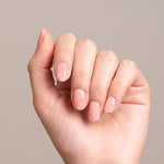 Mesauda Gelegant 214 PEACH TART smalto semipermanente applicato su unghie mano colore rosa