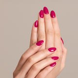 Mesauda Gelegant 501 RASPBERRY smalto semipermanente applicato su unghie mano colore rosso