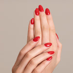 Mesauda Gelegant 512 MILANO RED smalto semipermanente applicato su unghie mano colore rosso