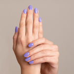 Mesauda Gelegant 703 LAVANDER smalto semipermanente applicato su unghie mano colore lavanda
