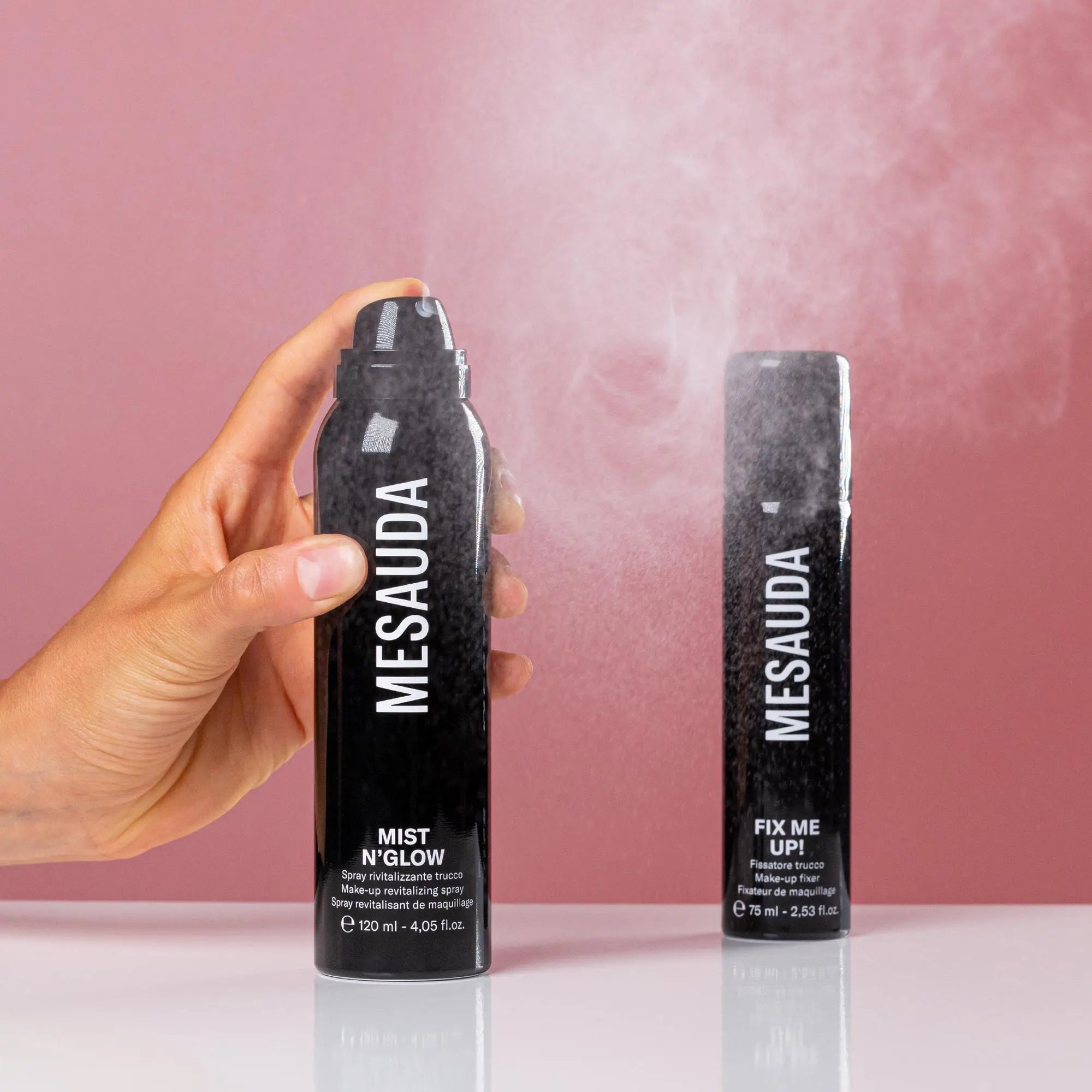 Mesauda FIX ME UP! | Fissatore Trucco Viso Professionale | Tamburrino