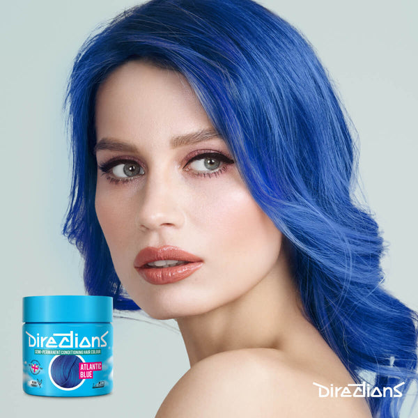 Directions Atlantic Blue tinta semipermanente risultato colore capelli