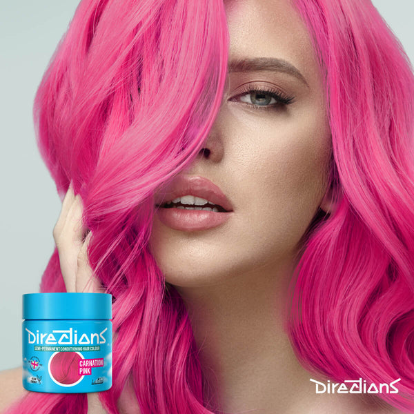 Directions Carnation Pink tinta semipermanente risultato colore capelli