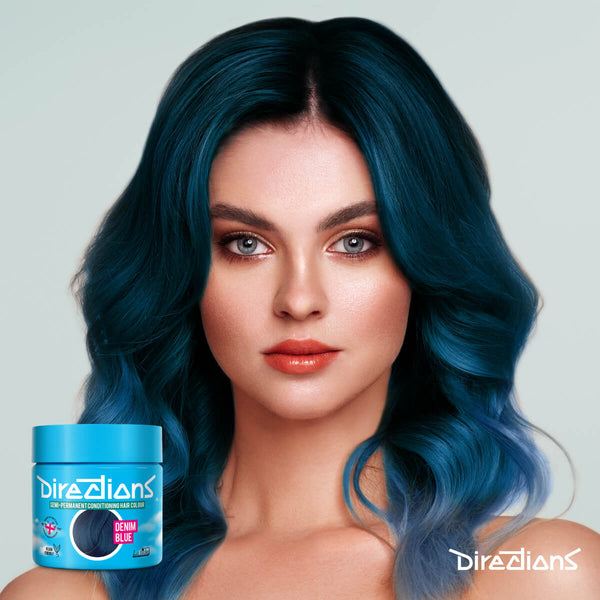 Directions Denim Blue tinta semipermanente risultato colore capelli