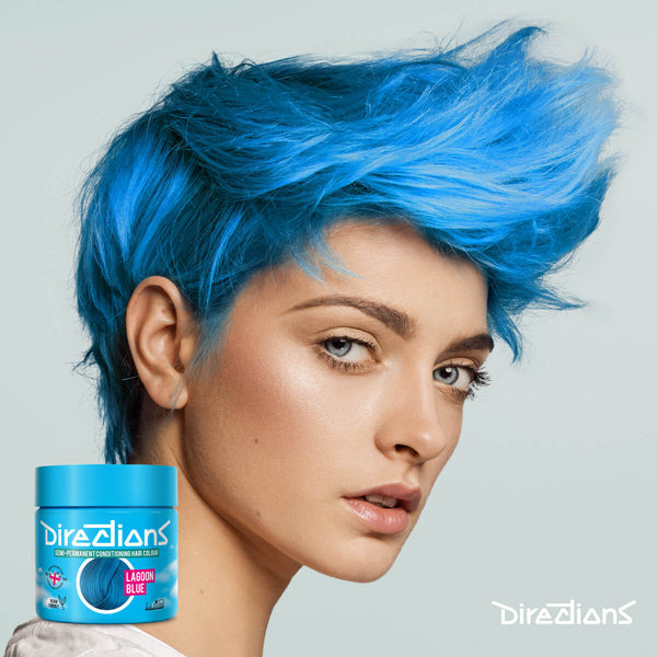Directions Lagoon Blue tinta semipermanente risultato colore capelli