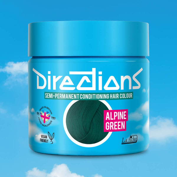 Directions Alpine Green tinta semipermanente capelli vasetto 100ml colore verde bosco intenso e profondo