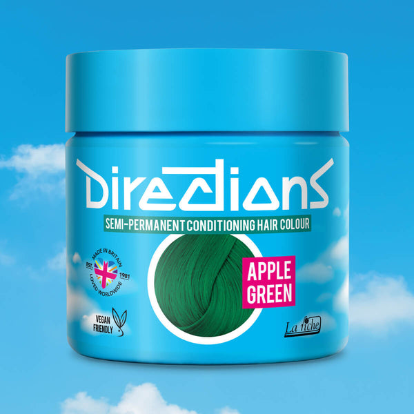 Directions Apple Green tinta semipermanente capelli vasetto 100ml colore verde mela brillante e vivace