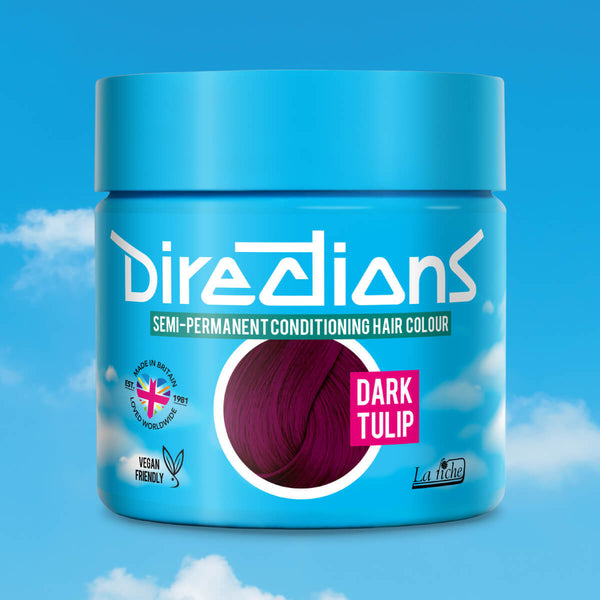Directions Dark Tulip tinta semipermanente capelli vasetto 100ml colore rosso tulipano scuro con sfumature borgogna