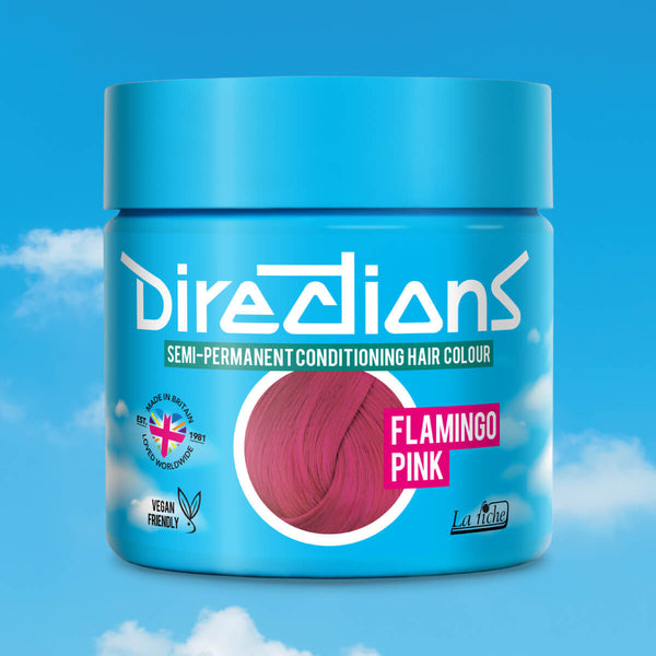 Directions Flamingo Pink tinta semipermanente capelli vasetto 100ml colore rosa fenicottero caldo e tropicale