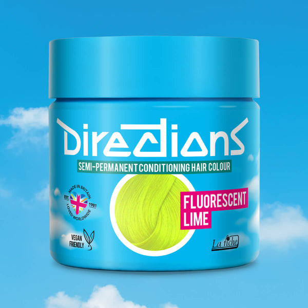 Directions Fluorescent Lime tinta semipermanente capelli vasetto 100ml colore lime fluorescente elettrico e brillante