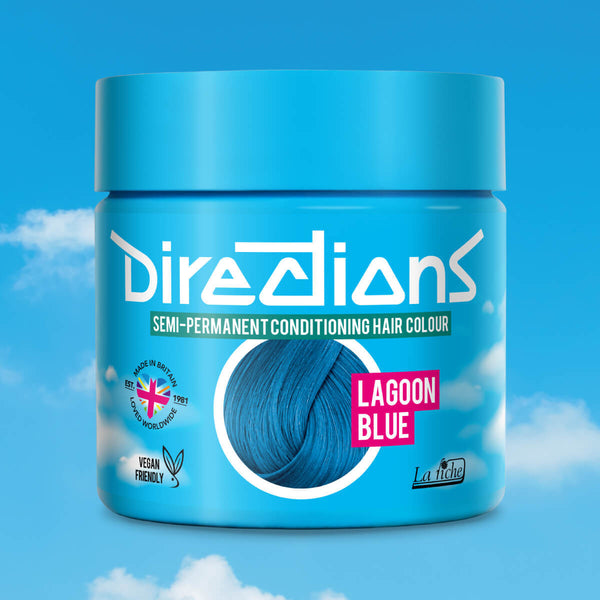 Directions Lagoon Blue tinta semipermanente capelli vasetto 100ml colore blu laguna tropicale