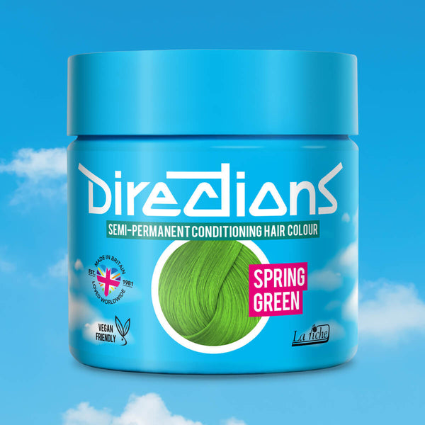 Directions Spring Green tinta semipermanente capelli vasetto 100ml colore verde primavera fresco e luminoso