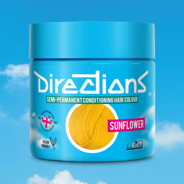 Directions Sunflower tinta semipermanente capelli vasetto 100ml colore giallo girasole caldo e luminoso