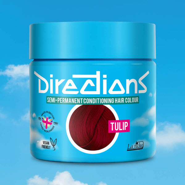 Directions Tulip tinta semipermanente capelli vasetto 100ml colore rosso tulipano chiaro e femminile
