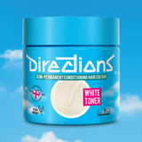 Directions White Toner tinta semipermanente capelli vasetto 100ml colore toner bianco per neutralizzare i toni gialli e creare basi chiare