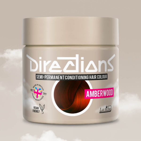 Directions Amberwood tinta semipermanente capelli vasetto 100ml colore castano caldo con riflessi ambrati e dorati