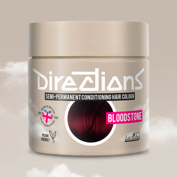 Directions Bloodstone tinta semipermanente capelli vasetto 100ml colore rosso scuro intenso con sottotoni profondi