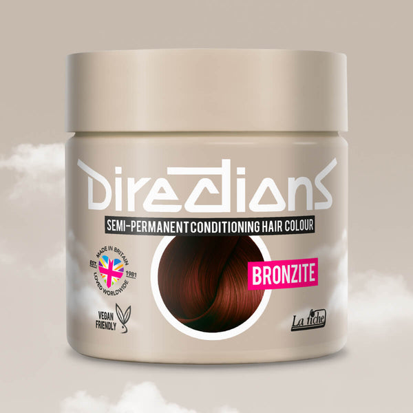 Directions Bronzite tinta semipermanente capelli vasetto 100ml colore castano bronzo caldo con riflessi dorati