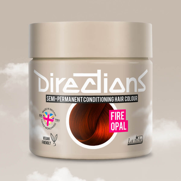 Directions Fire Opal tinta semipermanente capelli vasetto 100ml colore rame rosato con riflessi dorati